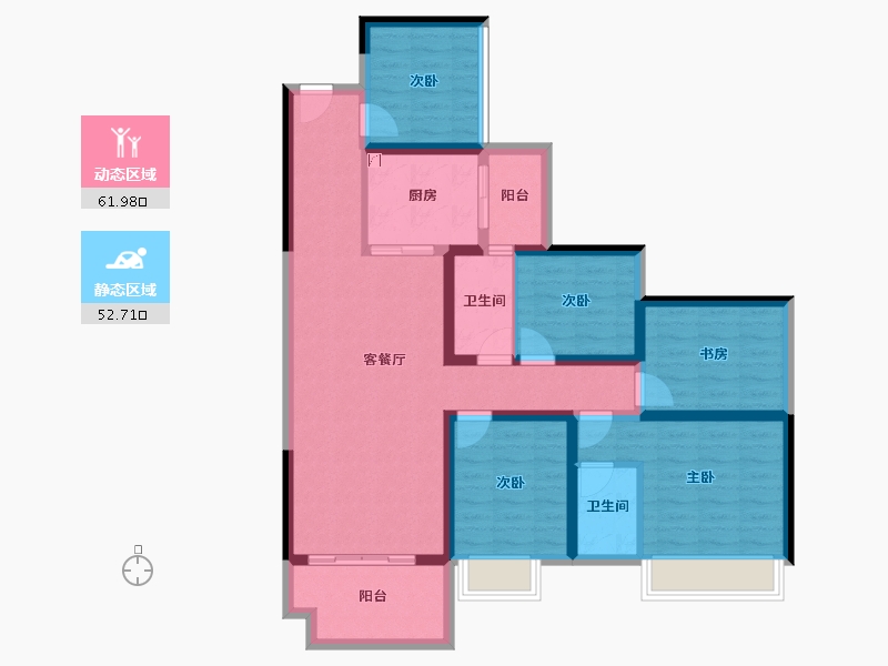 广东省-湛江市-荣基满芳庭-101.07-户型库-动静分区