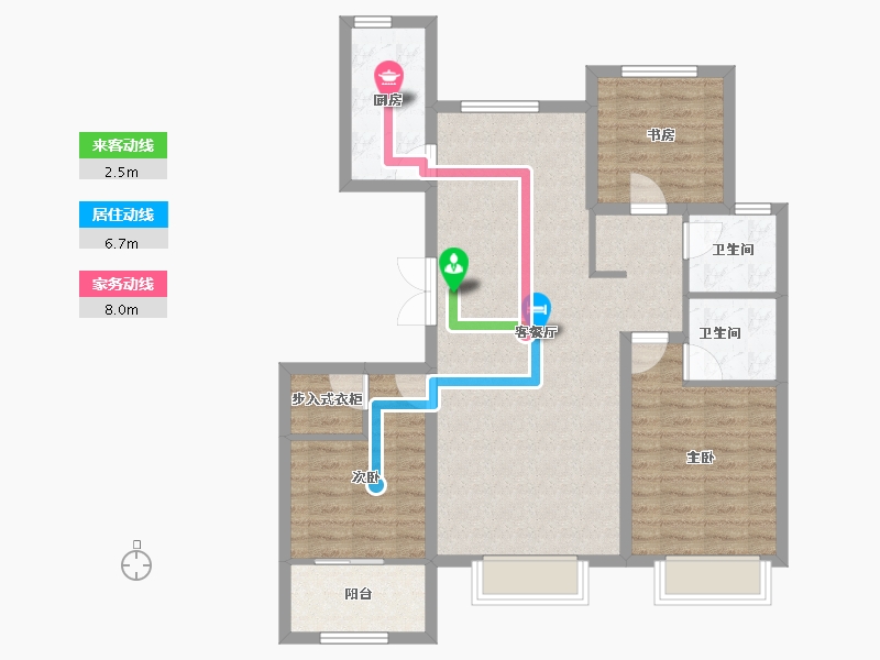 河北省-石家庄市-天成云玺-90.64-户型库-动静线