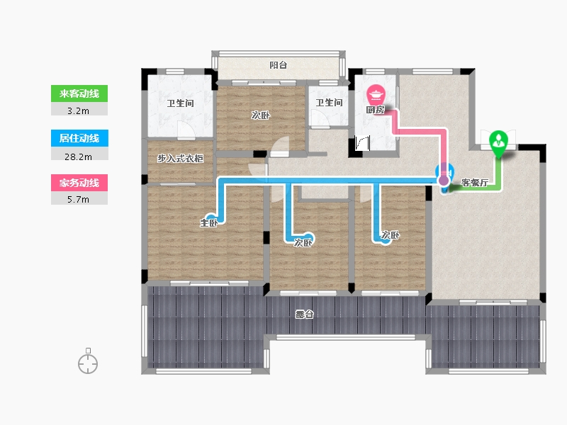 重庆-重庆市-恒大翡翠湾-144.00-户型库-动静线