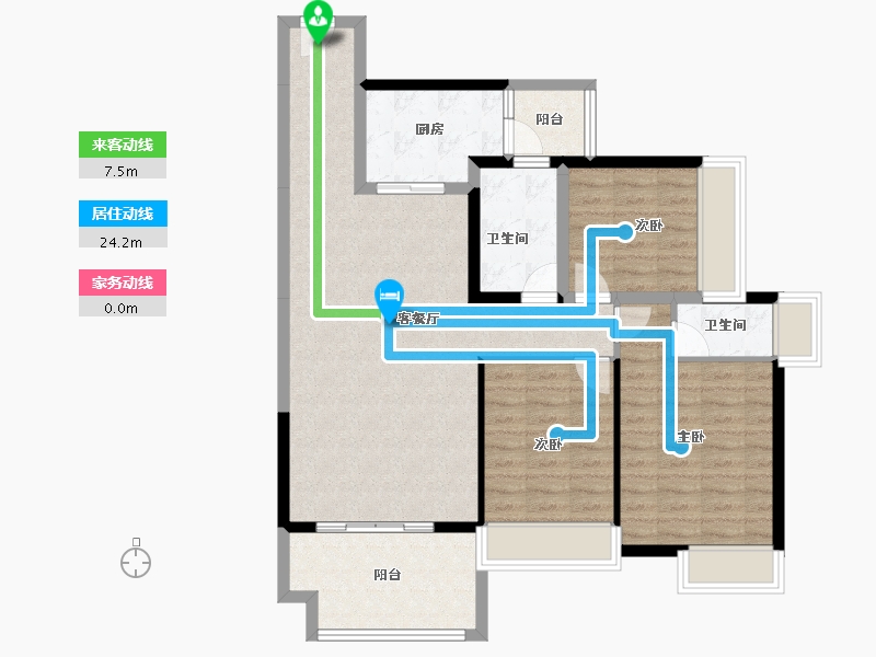 广东省-湛江市-公园一号-98.85-户型库-动静线