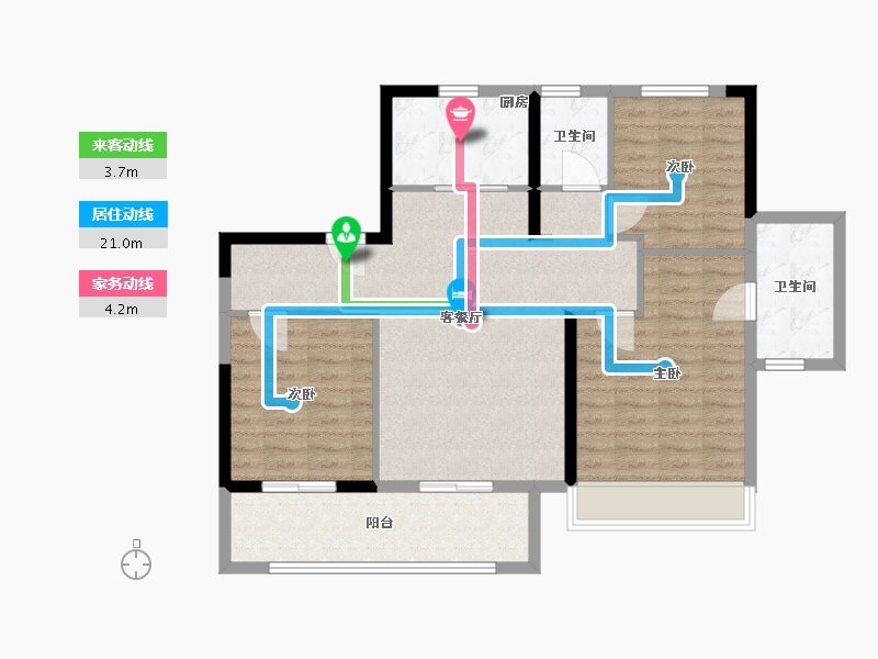 江苏省-南京市-景瑞熙棠府-98.00-户型库-动静线