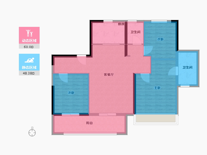 江苏省-南京市-景瑞熙棠府-98.00-户型库-动静分区