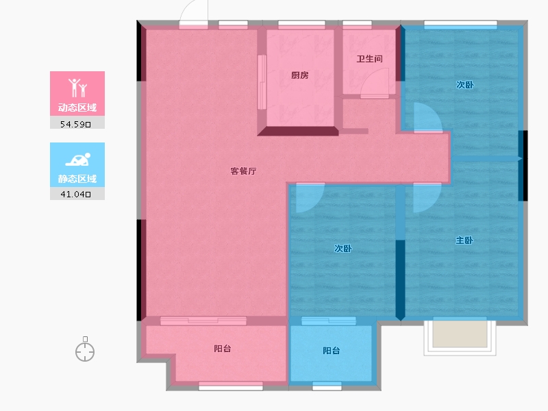 安徽省-池州市-昌盛·翰林学府-85.87-户型库-动静分区