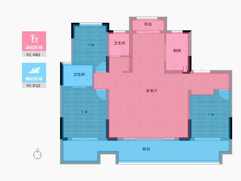 河南省-商丘市-虞城建业·新筑-110.96-户型库-动静分区