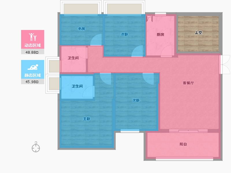 湖南省-永州市-通鸿潇湘府-91.83-户型库-动静分区