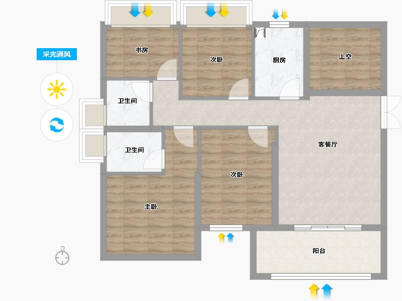 湖南省-永州市-通鸿潇湘府-91.83-户型库-采光通风