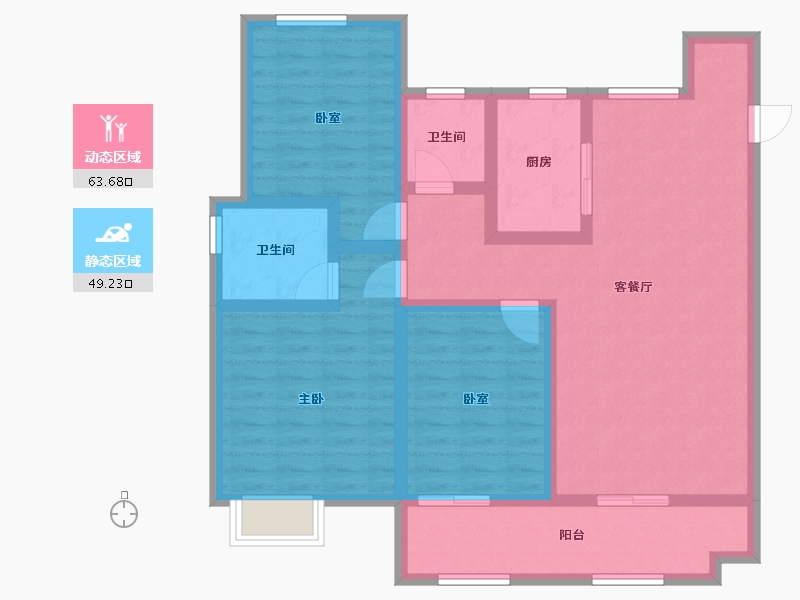 山东省-威海市-中梁国信海岳府-100.00-户型库-动静分区