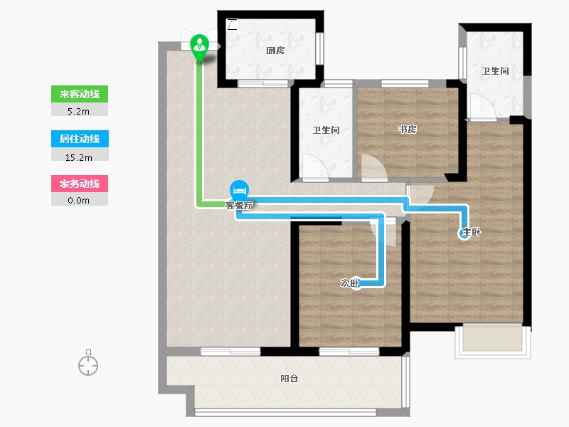 湖北省-宜昌市-万豪中心-97.38-户型库-动静线