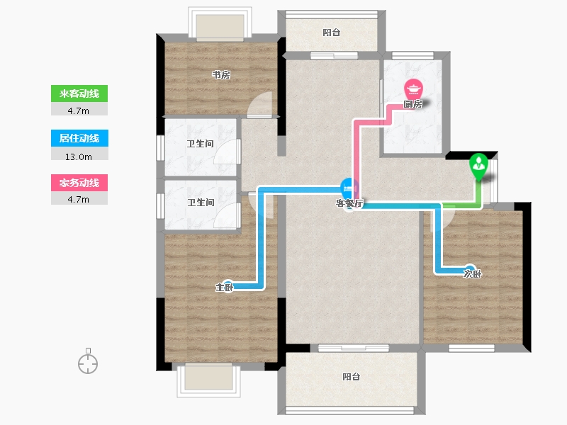 湖北省-黄冈市-君合御景城-100.00-户型库-动静线