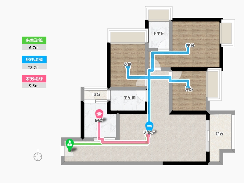 广东省-湛江市-公园一号-77.37-户型库-动静线