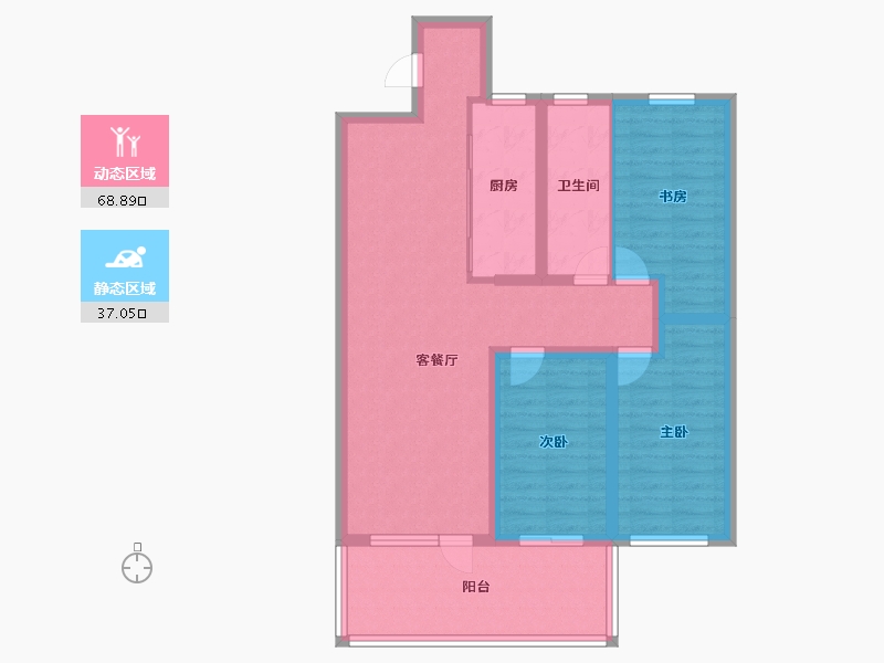 山东省-日照市-山海大象·德济万家-94.40-户型库-动静分区