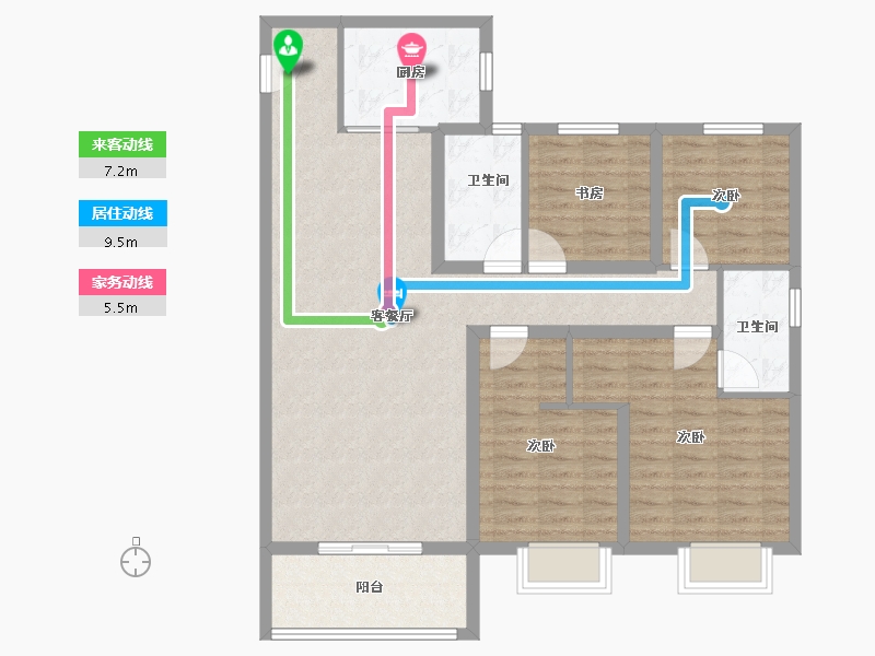 陕西省-汉中市-陕建·汉悦府-106.40-户型库-动静线