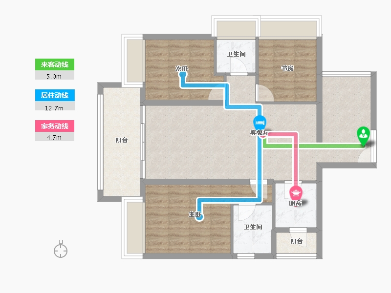 广东省-湛江市-民大蓝海峰境-90.86-户型库-动静线