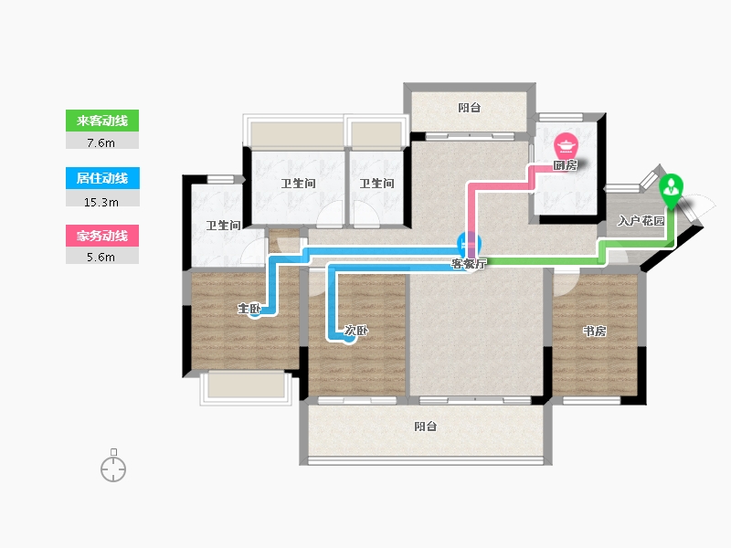 广东省-梅州市-蕉岭汇珑湾-109.24-户型库-动静线