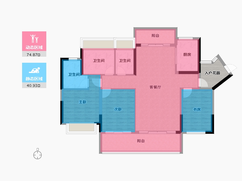 广东省-梅州市-蕉岭汇珑湾-109.24-户型库-动静分区