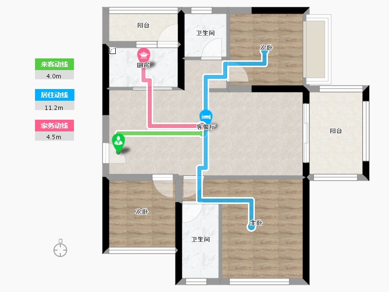 广东省-湛江市-荣福银苑-75.21-户型库-动静线