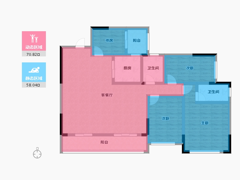 河南省-南阳市-拓丰美泉尊府-114.56-户型库-动静分区