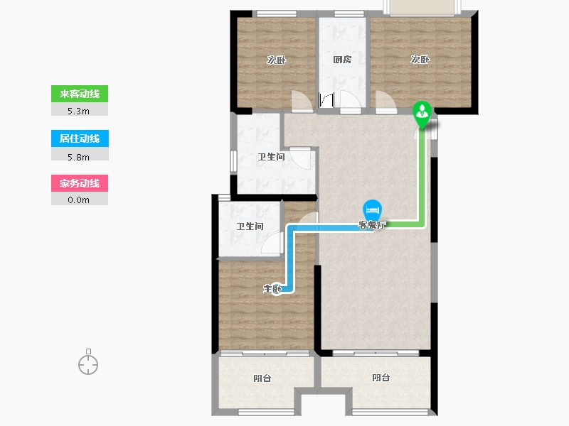 福建省-泉州市-中骏·丽景府-110.00-户型库-动静线