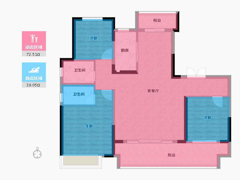 河南省-商丘市-虞城建业·新筑-99.89-户型库-动静分区