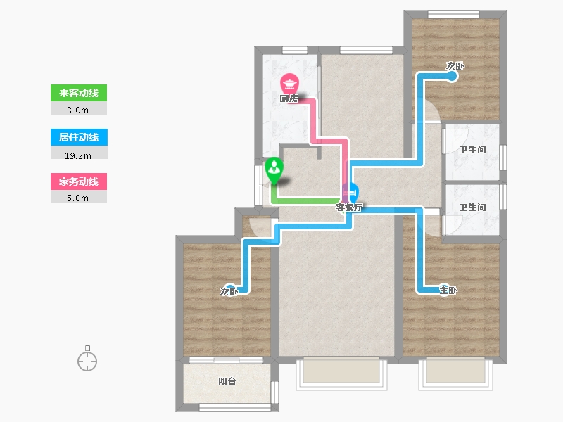 河北省-沧州市-玉玺台一期-90.00-户型库-动静线