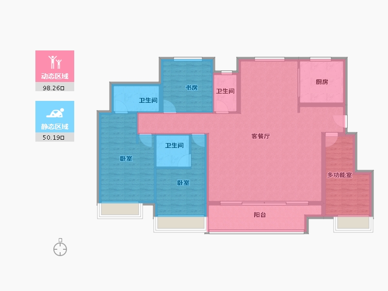 山东省-威海市-​荣成中骏世界城-134.97-户型库-动静分区