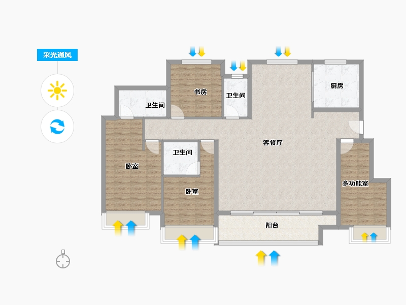 山东省-威海市-​荣成中骏世界城-134.97-户型库-采光通风