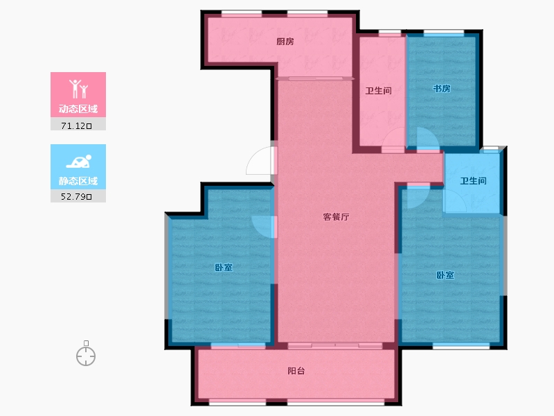 山东省-威海市-成山海景阁-112.06-户型库-动静分区