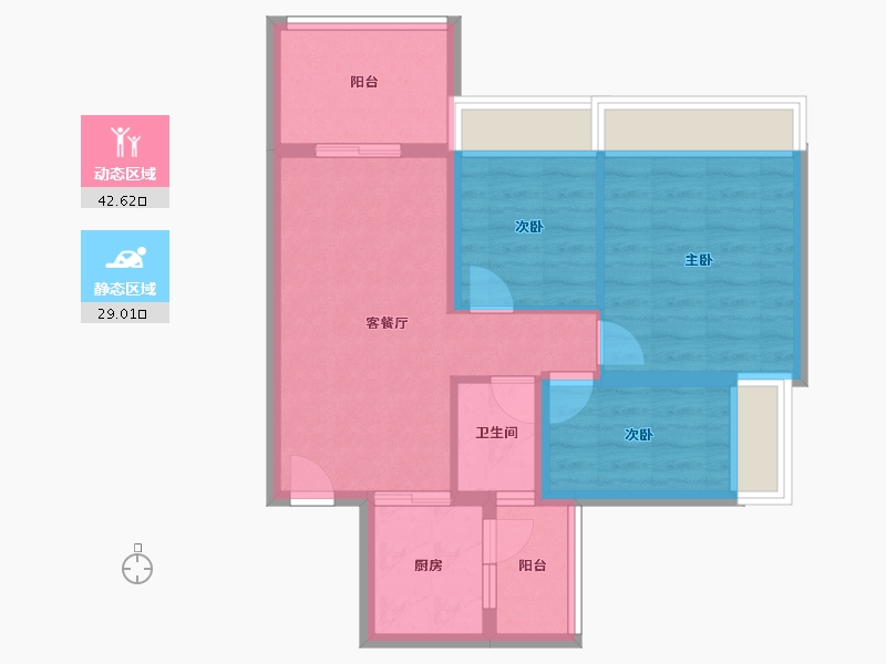 广东省-湛江市-城市海悦花园-63.20-户型库-动静分区