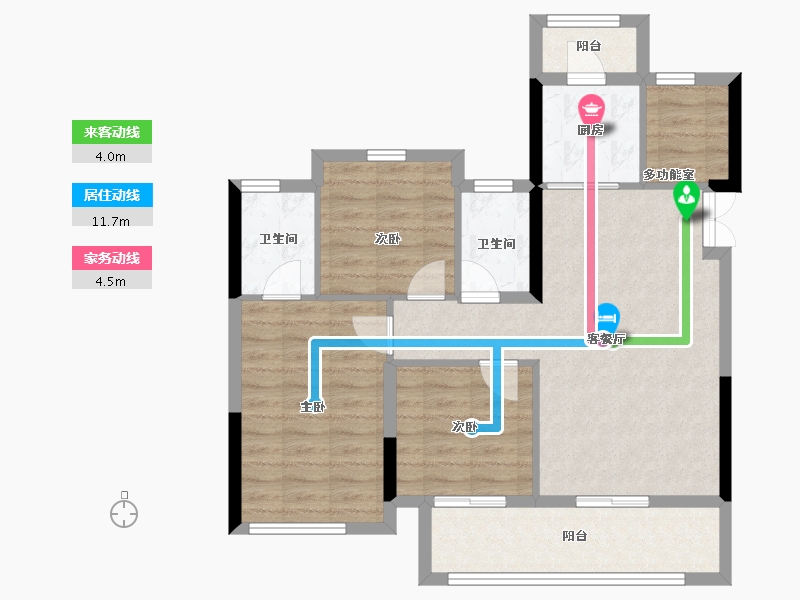 四川省-广安市-和喜·江山美墅-80.79-户型库-动静线