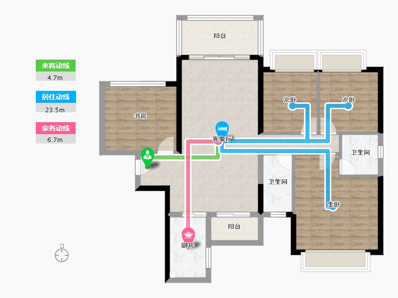 广东省-湛江市-盛和园-106.40-户型库-动静线