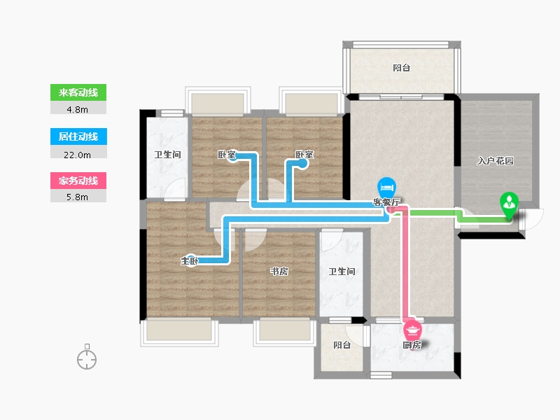 广东省-湛江市-凯悦华府-108.36-户型库-动静线