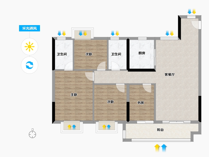 江西省-赣州市-保利·堂悦-100.01-户型库-采光通风