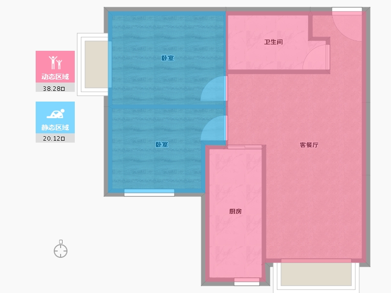 河北省-保定市-美居·大都会Meet-52.53-户型库-动静分区