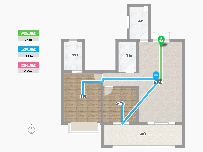 湖南省-永州市-通鸿潇湘府-83.51-户型库-动静线