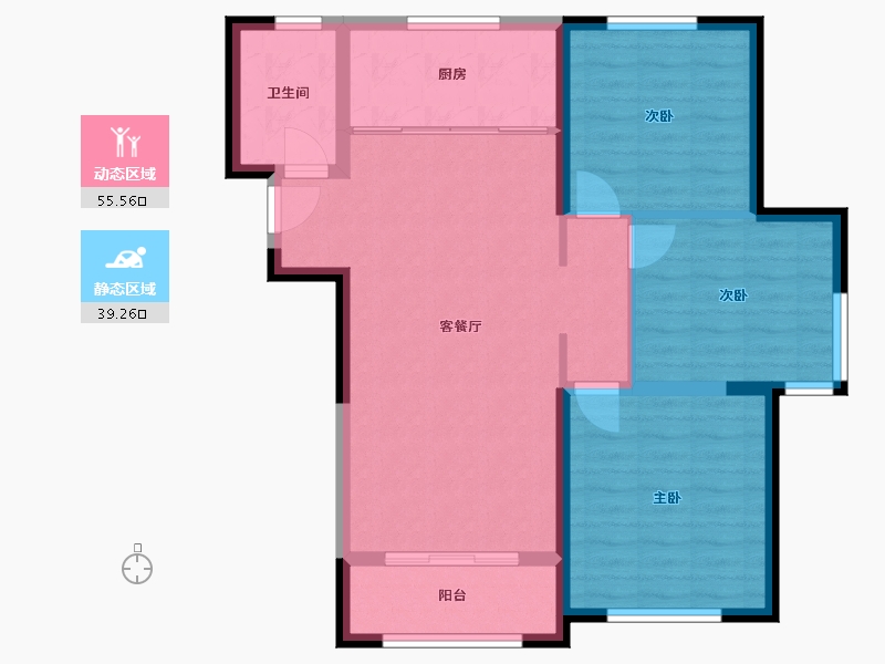 宁夏回族自治区-银川市-中海城-85.60-户型库-动静分区