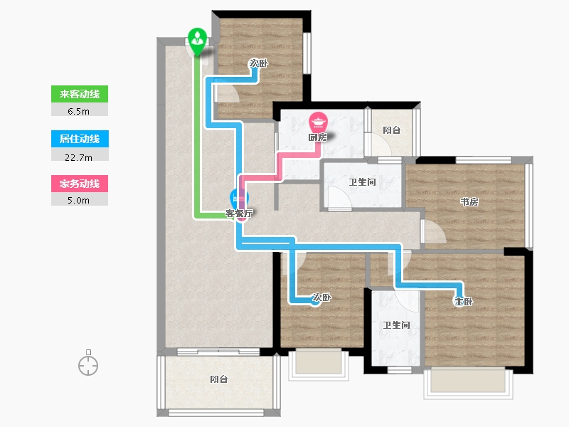 广东省-湛江市-盛和园-103.23-户型库-动静线