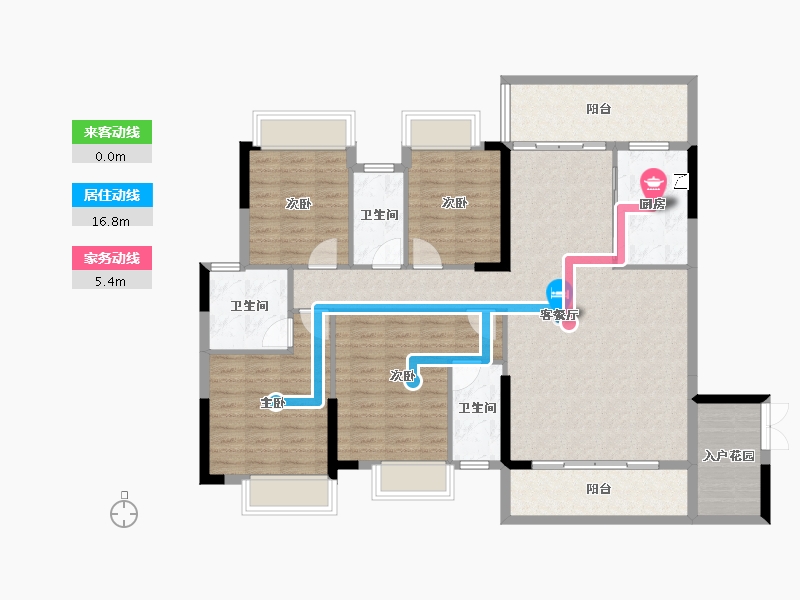 广东省-梅州市-锦绣江南-122.65-户型库-动静线