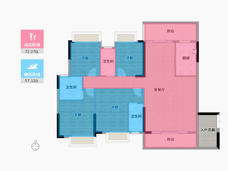 广东省-梅州市-锦绣江南-122.65-户型库-动静分区