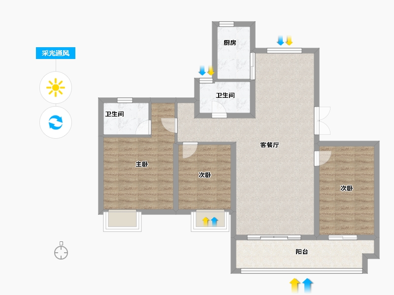 江西省-赣州市-七里春风-92.00-户型库-采光通风