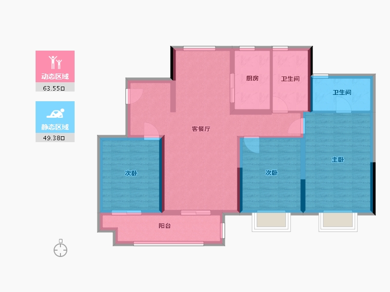 山东省-济南市-世贸-101.00-户型库-动静分区