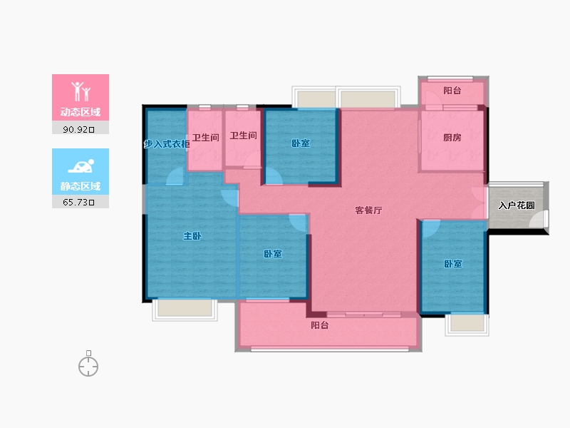 广东省-湛江市-申蓝宝邸-147.03-户型库-动静分区