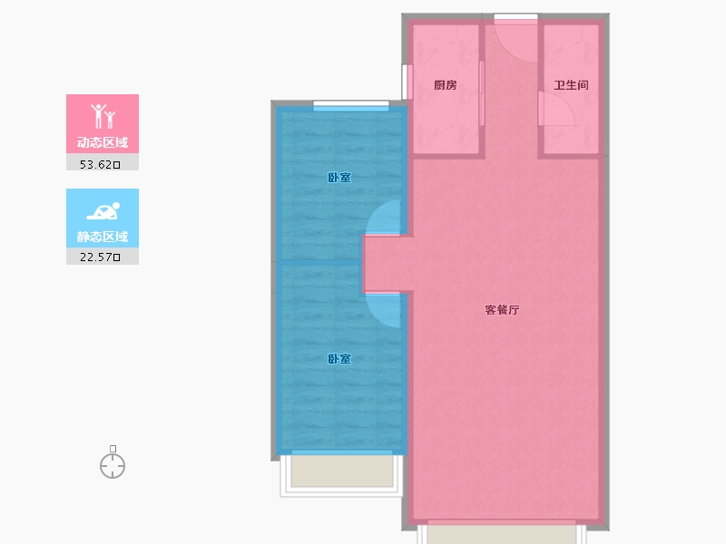 河北省-保定市-美居·大都会Meet-69.15-户型库-动静分区