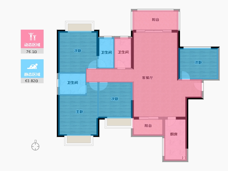 广东省-湛江市-盛和园-125.96-户型库-动静分区