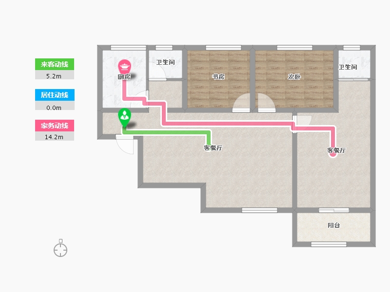 陕西省-宝鸡市-盛世华庄-96.60-户型库-动静线