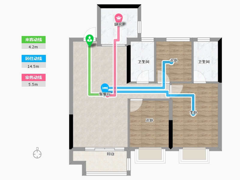 江西省-赣州市-保利·堂悦-78.60-户型库-动静线