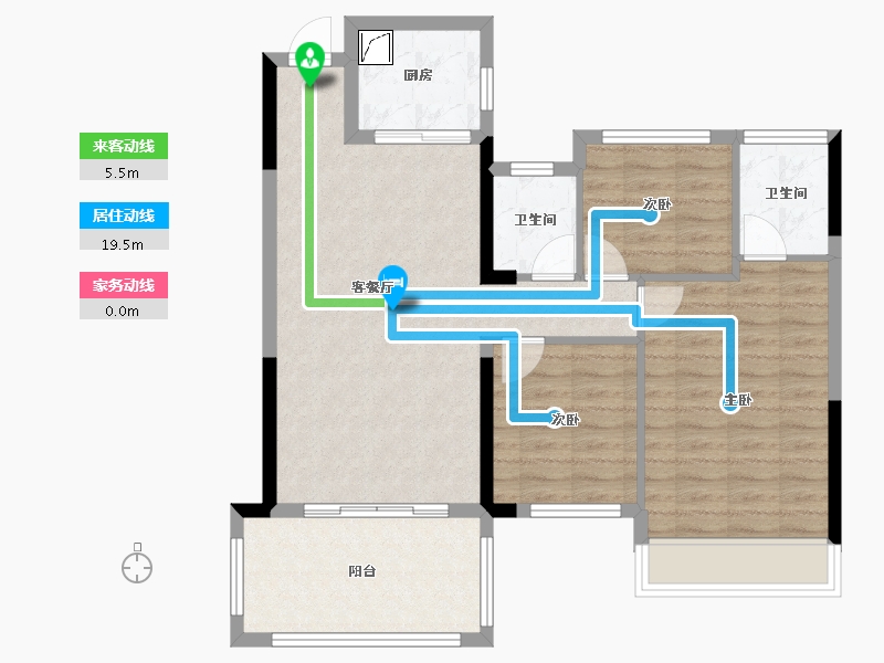 湖北省-荆州市-楚天·云锦苑-82.27-户型库-动静线