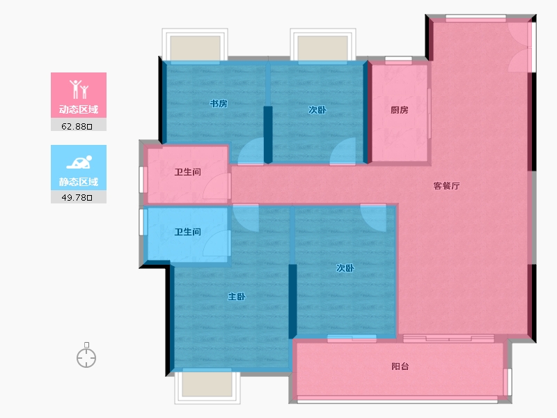 江西省-赣州市-嘉福·万达广场-102.40-户型库-动静分区