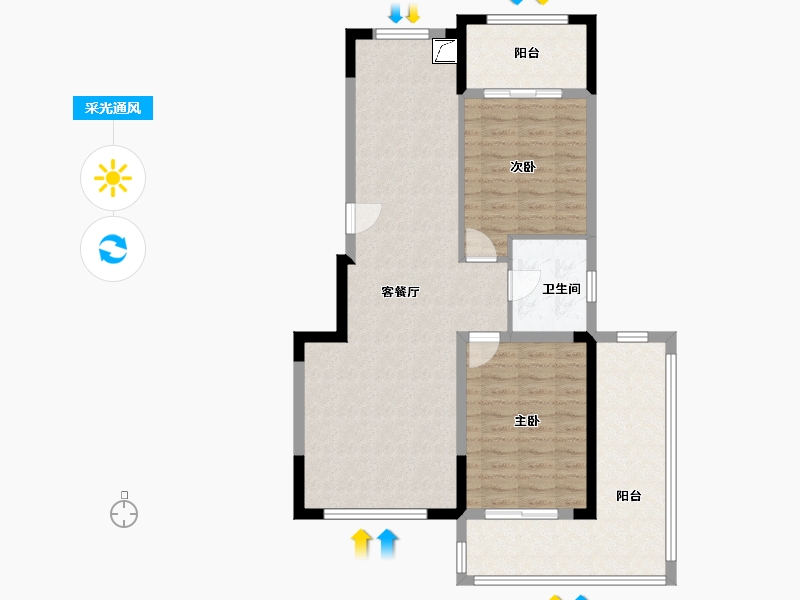 辽宁省-盘锦市-泰郡四期-112.00-户型库-采光通风