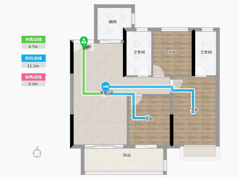 江西省-赣州市-嘉福·万达广场-92.00-户型库-动静线