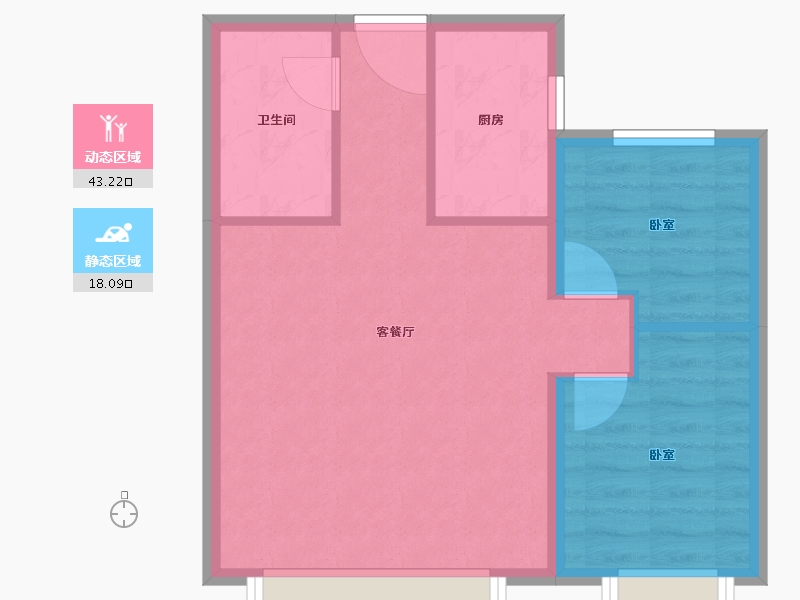 河北省-保定市-美居·大都会Meet-55.09-户型库-动静分区